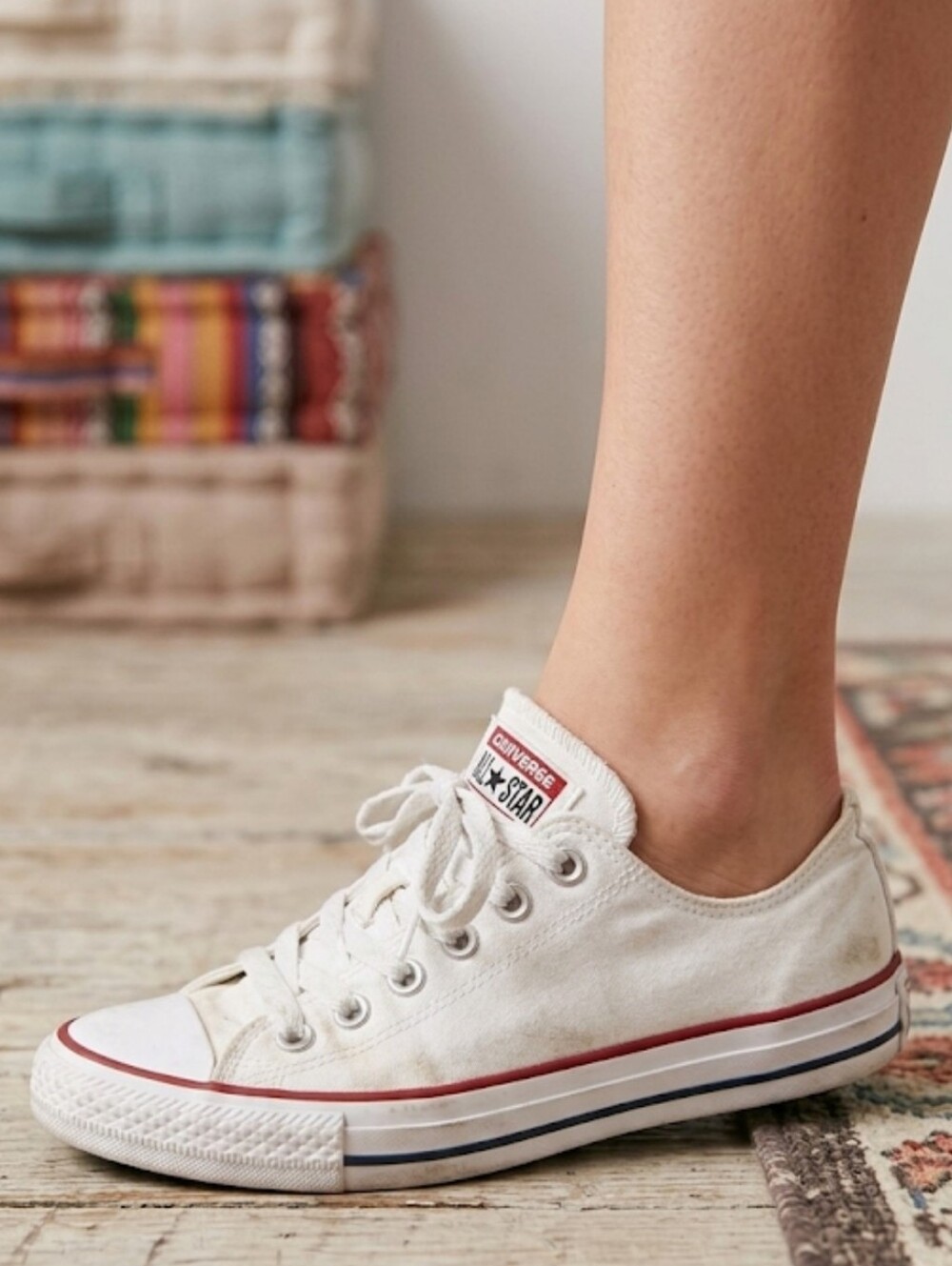 CONVERSE All Star White, Low-top Sneakers.  UNISEX